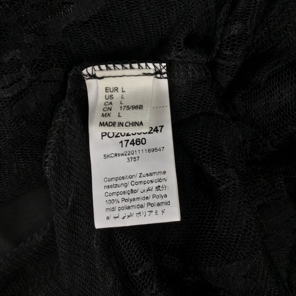 Black Button Up Delicate Lace Flutter Sleeve Shir… - image 8